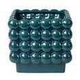 thumbnail image 3 of Mainstays 6”D x 5.7”H Square Ceramic Dot Planter, Teal, 3 of 11