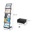 thumbnail image 2 of Unique Bargains Foldable Magazine Display Racks 5 Layers Brochure Stand Catalog Literature Rack with Wheels, 2 of 7