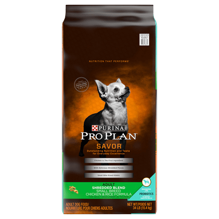 Purina Pro Plan With Probiotics Small Breed Dry Dog Food, SAVOR Shredded Blend Chicken & Rice Formula - 34 lb. (Best Price Purina Pro Plan Dog Food)
