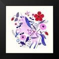 thumbnail image 2 of Borges, Victoria 12x12 Black Modern Framed Museum Art Print Titled - Folk Unicorn II, 2 of 5