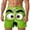 Green, variant on HXWCHs Men's Casual Shorts with Unique Face Print Design Lightweight Comfortable Outdoor Streetwear Fashion for Summer L Yellow