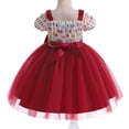 thumbnail image 2 of Girls Birthday Christmas Princess Dress Polka Dots Off-Shoulder Dress with Mouse Ears Headband, 2 of 7