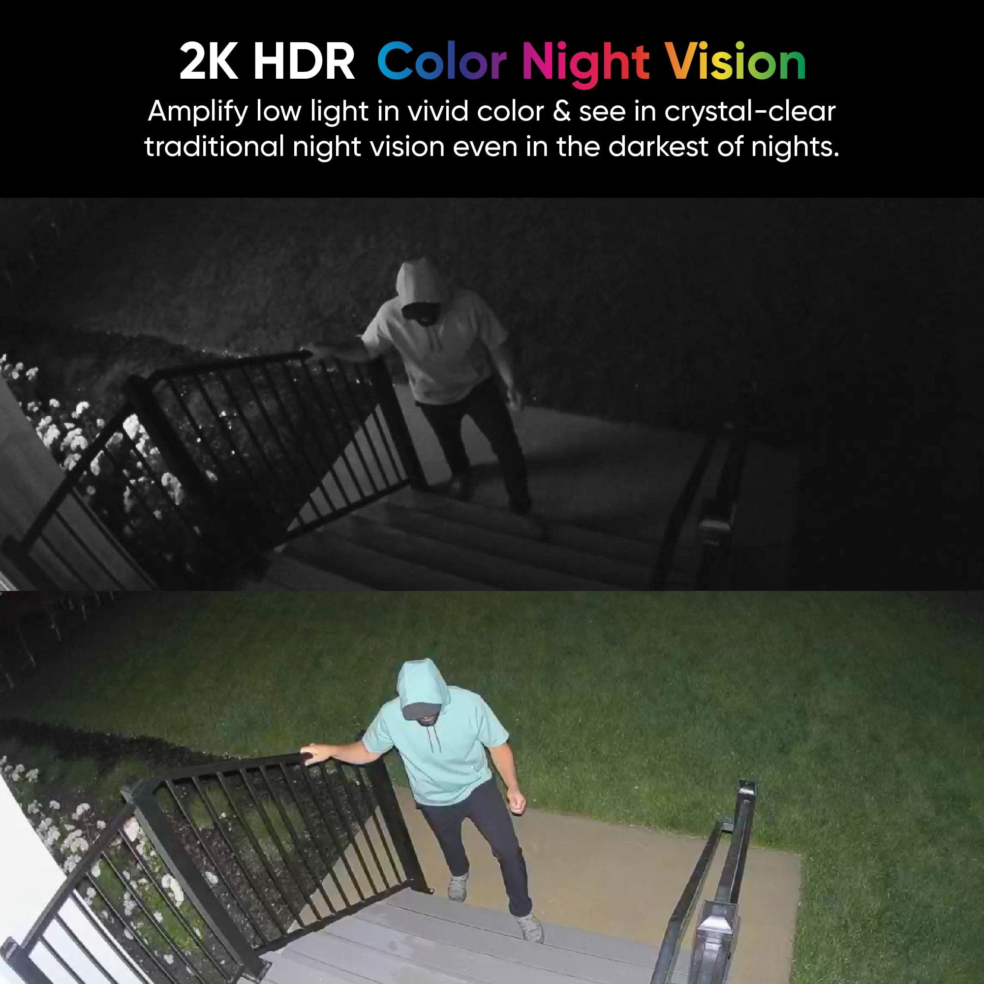 Wyze 2K HDR Wireless Outdoor/Indoor Security Camera, Color Night Vision, Integrated Spotlight & Siren, Rechargable Battery, 2-Way Audio - White, 1-Pack