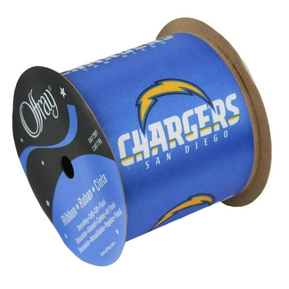 San Diego Chargers NFL Printed Ribbon 2-1/2-Inch Width, 9 Foot Spool