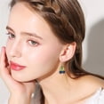thumbnail image 2 of Acrylic Cute Cherry Dangle Drop Earrings for Women Silver Plated Resin Green Leaf Sweet Lovely Food Fruit Tassel Dangling Earring Lightweight Chic Fish Hook Christmas Xmas Fall Holiday Jewelry, 2 of 10