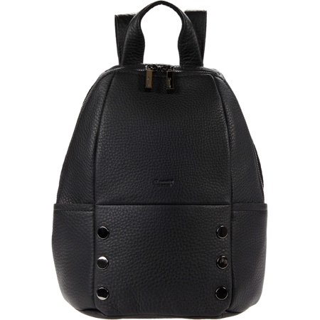 Hammitt Women s Black/Gunmetal Medium Hunter Leather Backpack