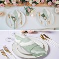 thumbnail image 3 of Ombre Green Ocean Cloth Napkins, Coastal Waves Beach Gradient Washable and Reusable Dinner Napkins Set of 6, Table Napkin for Kitchen Party Birthday Wedding Hotel Housewarming 20"x20", 3 of 9