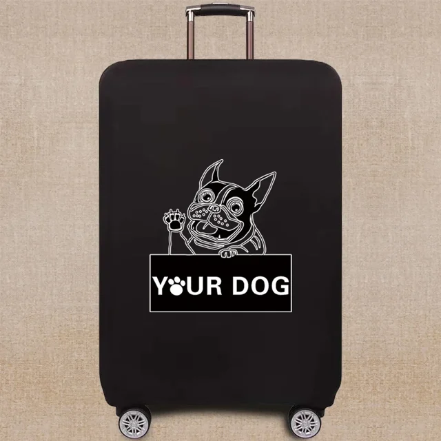 Travel Accessories Luggage Case Suitcase Dust Protective Cover 18-28 Inch Footprints Pattern Series Trolley Case Elastic Cover 8Footprints006 L