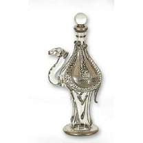 Clear and Gold Small Camel Egyptian Blown Glass Perfume Bottle Made in Egypt New