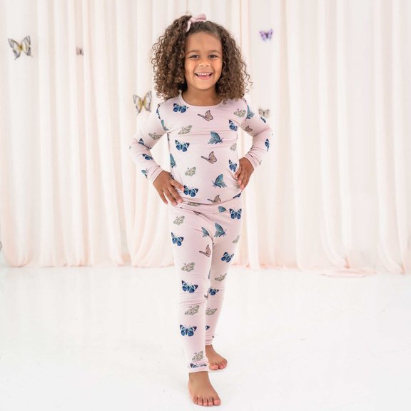 Kyte Baby Long Sleeve Pajamas in Blush Butterfly