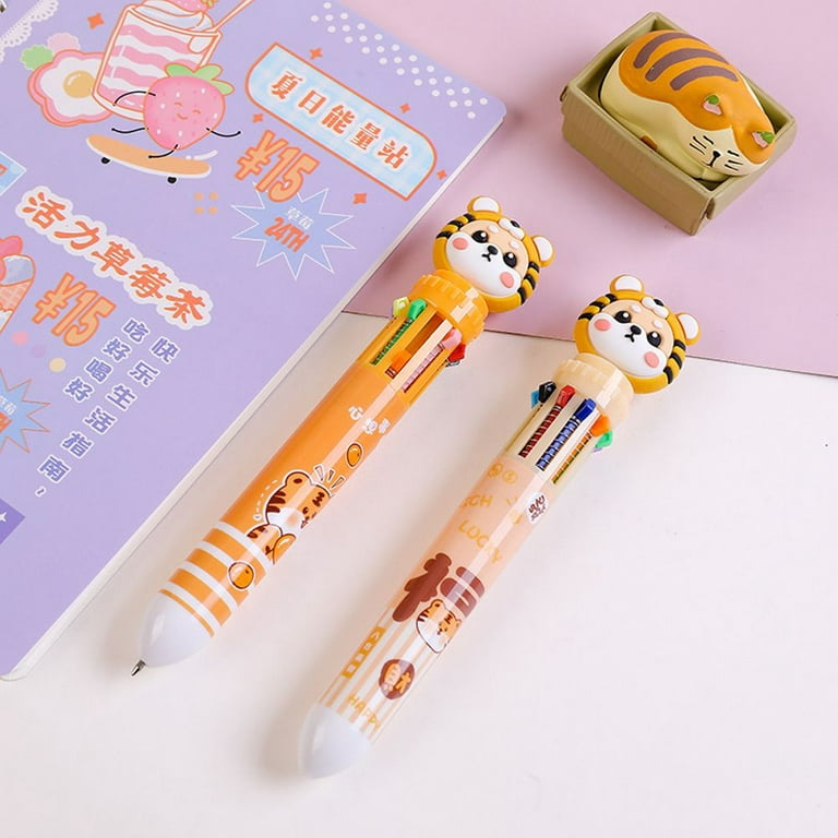 1pc 10colors Cute Bear Ballpoint Pen, Multi-color Ballpoint Pen, Writing Pen,  Funny Cute Animal Penpen, Student Supplies, -  Norway