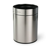 Tramontina 2.38 Gallon Stainless Steel Round Open Top Waste Bin