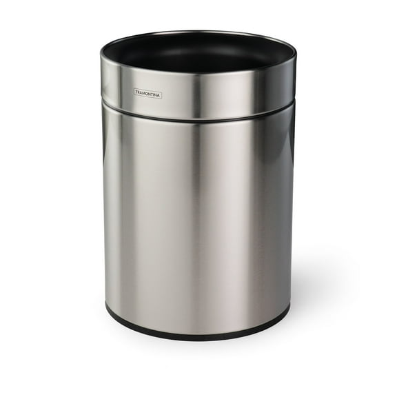 Tramontina 2.38 Gallon Stainless Steel Round Open Top Waste Bin