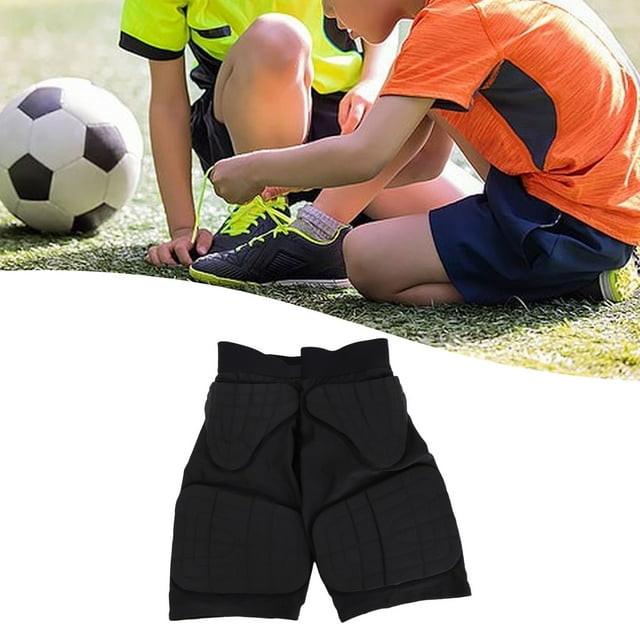 Shorts Rembourrés de Protection pour Soccer, Shorts de Compression pour Jeunes avec Rembourrage Respirant, pour Basketball, Soccer, Rugby