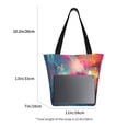 thumbnail image 3 of Salouo Colorful Lightbulb Abstract for Shoppers Tote for Women Foldable Handbags with Big Capacity Casual One-Shoulder Shopping Bag Hobo Bags Fit for Office/Shopping/Park, 3 of 6