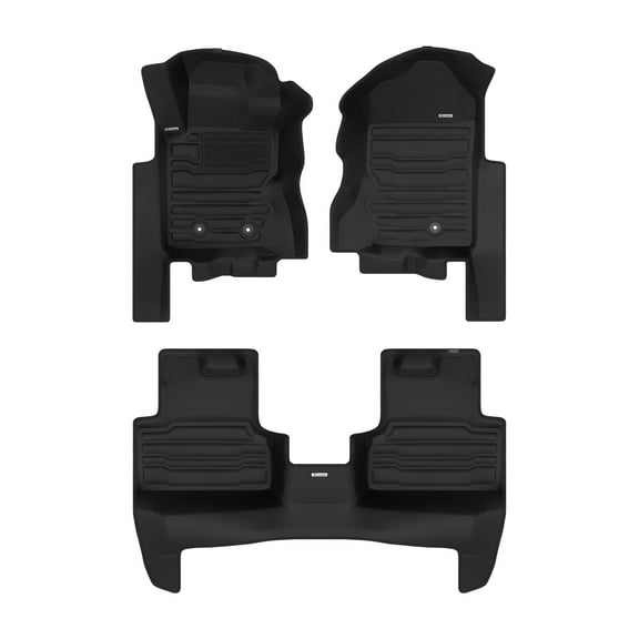 TuxMat - For Ford Bronco 2Dr 2021-2026 Models - Custom Car Mats - Maximum Coverage, All Weather, Laser Measured - This Full Set Includes 1st and 2nd Rows