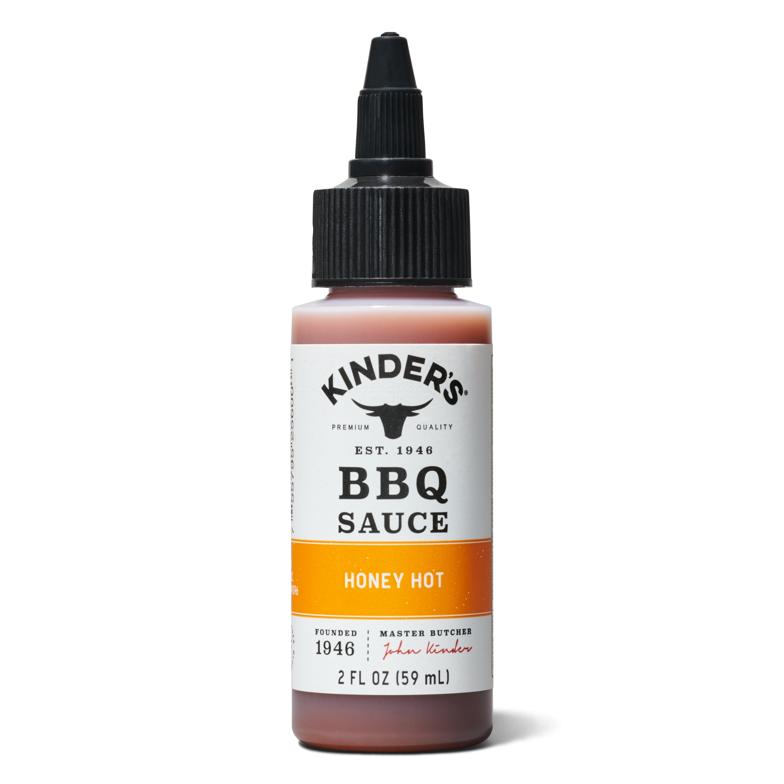 (10 pack) Kinder's Honey Hot BBQ Small Bottle, 2 oz