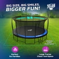 thumbnail image 3 of SpaceJump Lunar 16 Foot Trampoline, Outdoor Round Bouncer with Safety Net, Black, 3 of 7