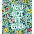 thumbnail image 3 of Saying Duvet Cover Set, You Got It Girl Feminism Slogan and Sayings Typography Floral, Decorative 3 Piece Bedding Set with 2 Pillow Shams, King Size, Seafoam Pale Pink, by Ambesonne, 3 of 3
