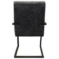 thumbnail image 7 of Wendy Genuine Leather Armchair in Antique Black with Iron Frame, 7 of 7