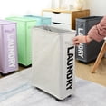 thumbnail image 4 of Collapsible Laundry Basket With４Wheels,Slim Folding Laundry Bins With Handle, 4 of 9