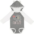 thumbnail image 3 of Inktastic Half Birthday Cute Elephant Girls Long Sleeve Baby Bodysuit, 3 of 5