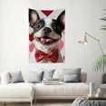 thumbnail image 2 of ZFLMY Cute Dog Hearts Wall Hanging Tapestry 100% Polyester Home Decor 40*60in, 2 of 6