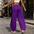 thumbnail image 7 of VV AVEORS Womens Wide Leg Sweatpants Cozy Casual Jogger Pants Baggy Elastic High Waisted Athletic Yoga Pants With Pockets Purple XL, 7 of 7