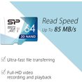 thumbnail image 3 of czcpp-64 Go Lot de 5 Carte MicroSD Haute Vitesse avec Adaptateur, 3 of 4