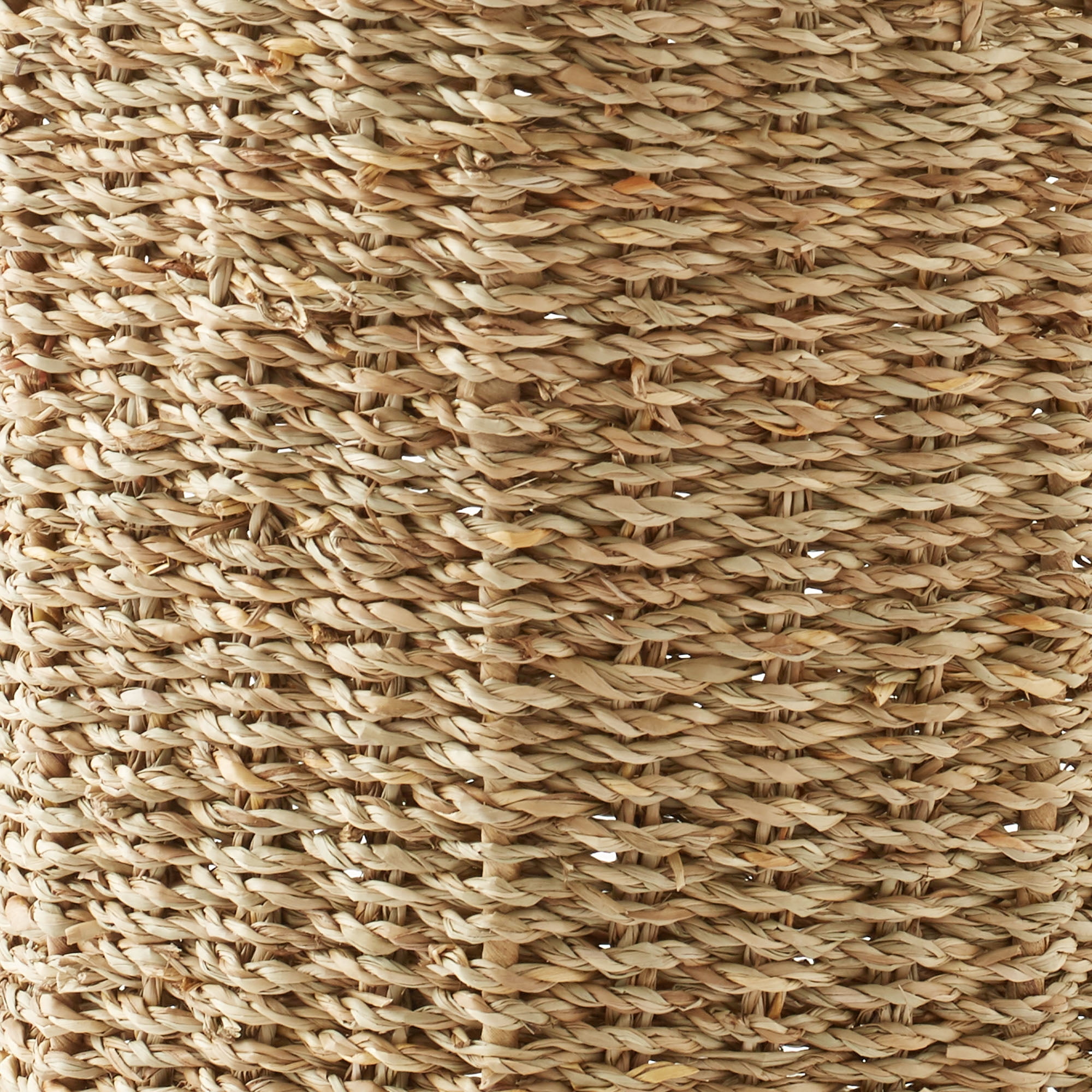 Casafield Seagrass Waste Basket - Natural, Woven Wicker Trash Can for Garbage in the Bathroom, Bedroom, Laundry Room, Home Office