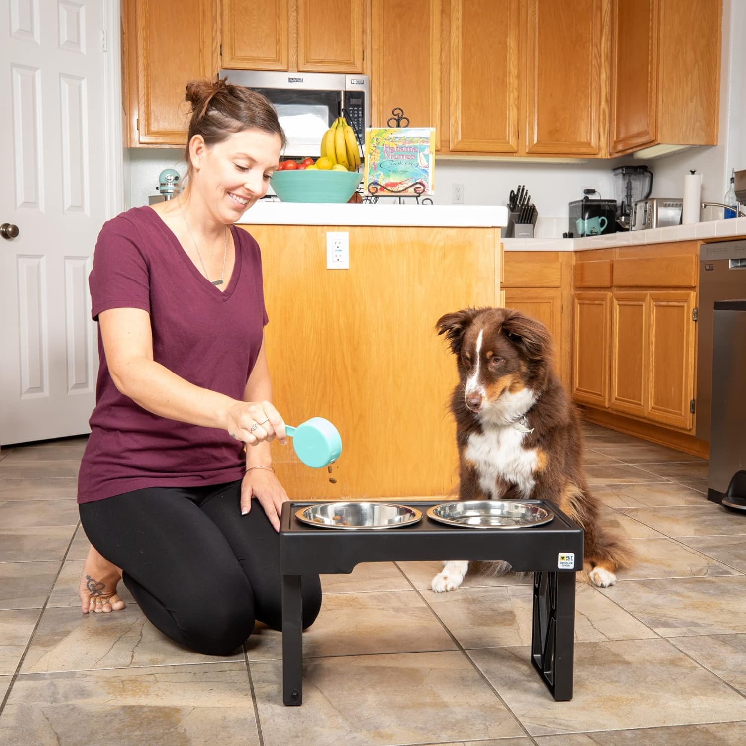 Pet Zone Designer Diner Adjustable Elevated Dog Bowls photo 2