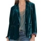 thumbnail image 1 of Chaquetas para mujer Cozy Retro manga larga terciopelo sólido botones Pokets chaqueta cárdigan abrigo suelto Top Odeerbi  ODB-3, 1 of 5