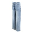 thumbnail image 4 of Mepaouo Wide Leg Jeans Woman Stretchy Pull on Baggy Denim Pants High Waisted Casual Trousers(Blue,L), 4 of 8