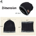 thumbnail image 2 of PULLIMORE Women Men Winter Beanie Hat Scarf Set Warm Fleece Lining Knit Skull Cap Circle Scarf (Blue), 2 of 9