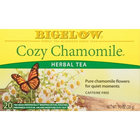 Bigelow Cozy Chamomile Herbal Tea Bags  20 Count