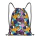 thumbnail image 1 of Fotbe Retro Panther Bolsa Mochila con Cordón Estampada, Bolsa de Gimnasio Deportiva, Bolsa Cinch, Bolsa con Cordón para Hombres y Mujeres-Medium, 1 of 6
