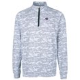 thumbnail image 2 of Men's Cutter & Buck Charcoal Kansas State Wildcats Big & Tall Traverse Camo Print Stretch Quarter-Zip Pullover Top, 2 of 3