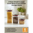 thumbnail image 2 of Airtight Food Storage Containers with Lids - Furein 6Ppcs Plastic Kitchen & Pantry Organizers Canister Set for Flour, Sugar, Dry Food | BPA-Free Kitchen Storage Containers, 2 of 7
