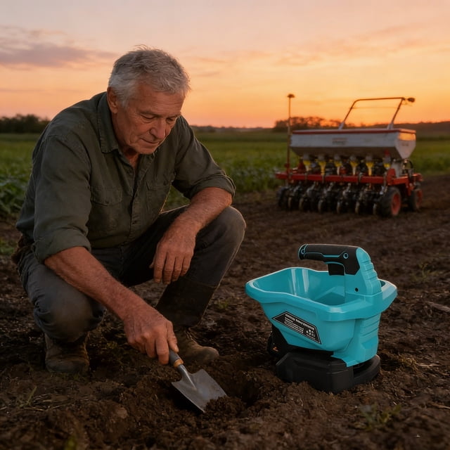 BotaniNest Manual Broadcast Spreader For Garden And Granular Ice Melt
