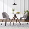 thumbnail image 5 of Soges Wood Round Dining Table for Kitchen Dining Room, 39.4inch Modern Dining Table with Metal Legs, Walnut, 5 of 11