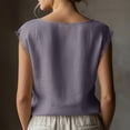 thumbnail image 5 of KIHOUT Women's Lace Trim Round Neck Sleeveless Linen Cotton Blouse Pre-Shrunk Casual Summer Tank Top, 5 of 7