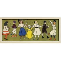 "Children's Panel, Girls" Canvas Art