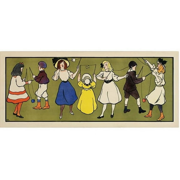 "Children's Panel, Girls" Canvas Art