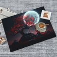 thumbnail image 6 of Dish Drying Mat, Moon Starry Sky Red Tree Absorbent Microfiber Kitchen Mat, Heat Resistant Drying Mat Kitchen Counter for Dishes, Utensils, Pots, Pans, Drainer Mats 18x24in, 6 of 7