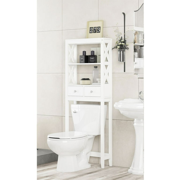 Spirich Home Bathroom Shelf Over The Toilet, Bathroom Cabinet Organizer  Over Toilet, Space Saver Cabinet Storage (White) - Walmart.com