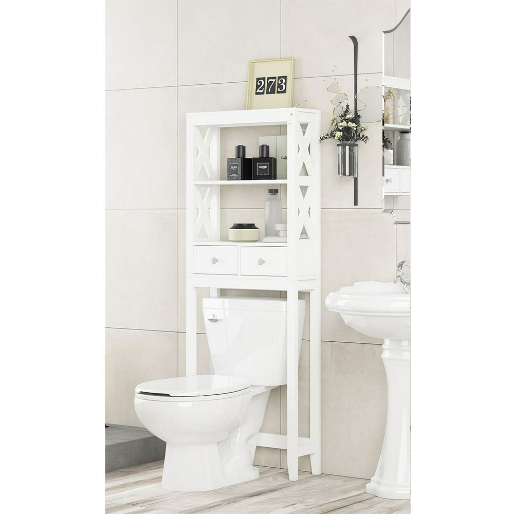 Spirich Home Modern X- Frame Bathroom Shelf Over The Toilet, Bathroom