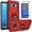Red, variant on Samsung Galaxy S8 Plus Case,  With [Tempered Glass Screen Protector Included], STARSHOP Drop Protection Ring Kickstand Cover- Red