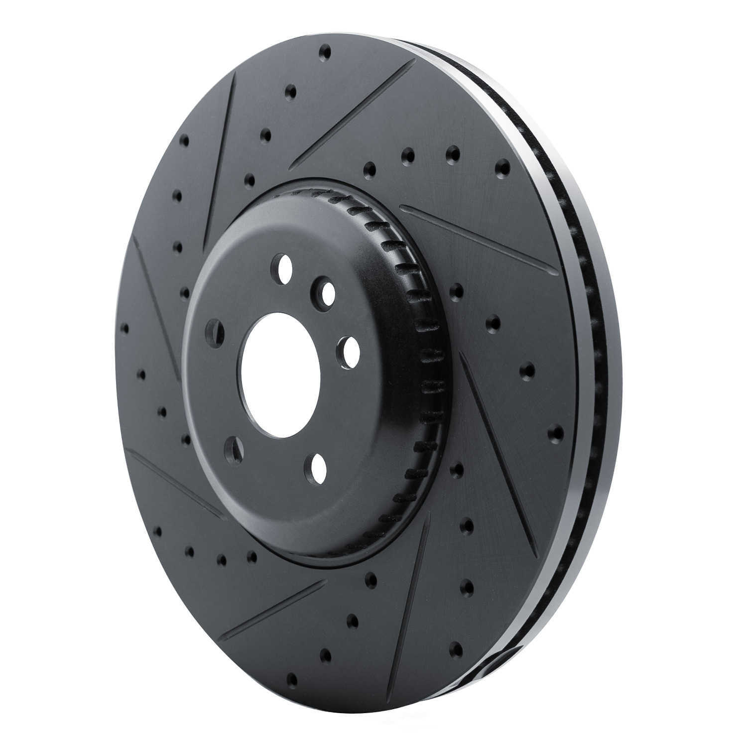 Dynamic Friction Company 633-11033L DFC Brake Rotor - Drilled And Slotted - Black