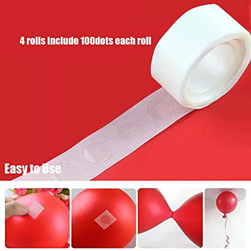 Wishlotus 400 Pieces Points Dots Double Sided for Balloons, Removable Clear  Stickers for Christmas Wedding Birthday Party Decoration