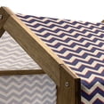 thumbnail image 4 of Navy Pet House, Zigzag Striped Design in Modern Colors with Art Fashion Chevron Lines Pattern, Outdoor & Indoor Portable Dog Kennel with Pillow and Cover, 5 Sizes, Purple Tan Red, by Ambesonne, 4 of 4